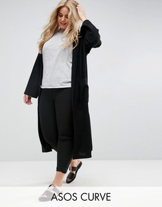 Легкое пальто без застежки ASOS CURVE - Черный