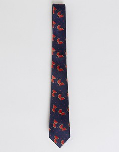 Узкий галстук с арбузами ASOS - Темно-синий