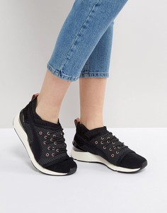 Черные кроссовки с отделкой металлик Puma Pearl - Черный