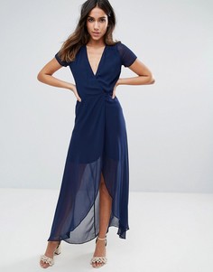 Платье макси с запахом Hope &amp; Ivy - Темно-синий