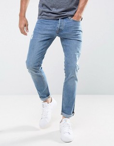 Узкие джинсы с прорехами Jack &amp; Jones - Синий