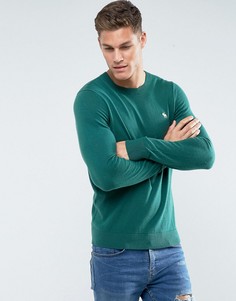 Зеленый джемпер с круглым вырезом и логотипом Abercrombie &amp; Fitch - Зеленый