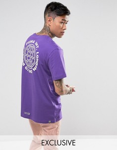 Свободная фиолетовая футболка с принтом Puma эксклюзивно для ASOS - Фиолетовый