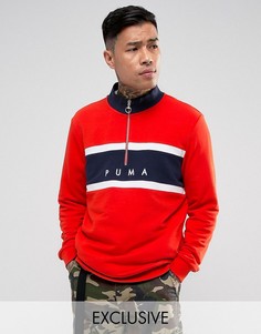 Красный свитшот с короткой молнией Puma эксклюзивно для ASOS - Красный