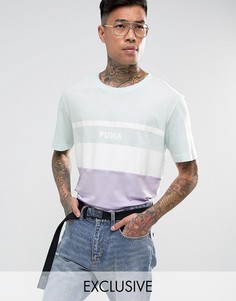 Синяя футболка в стиле колор блок Puma эксклюзивно для ASOS - Синий