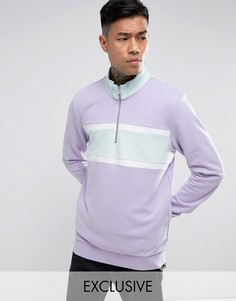 Фиолетовый свитшот с короткой молнией Puma эксклюзивно для ASOS - Фиолетовый