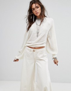 Свитер с пышными рукавами Free People - Белый