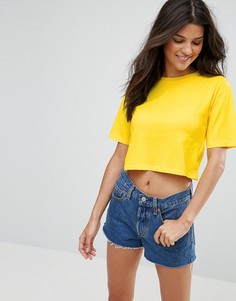 Короткая футболка свободного кроя ASOS - Желтый