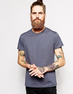 Футболка слим с логотипом F Farah эксклюзивно для ASOS - Серый