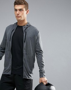 Худи серого цвета на молнии adidas Training Work Out CD8841 - Серый