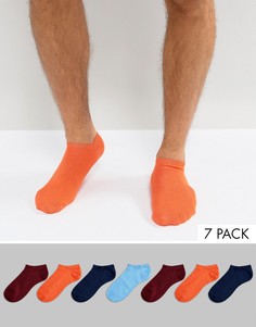7 пар спортивных носков в стиле ретро ASOS - Мульти