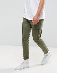 Брюки-карго слим Selected Homme - Зеленый