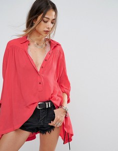 Свободная рубашка Free People Lovely Day - Красный