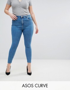 Джинсы скинни с завышенной талией ASOS CURVE RIDLEY Lily - Синий