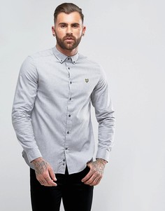 Серая меланжевая рубашка из шамбре Lyle &amp; Scott - Серый