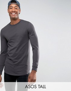 Длинный обтягивающий свитшот ASOS TALL - Черный