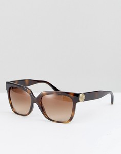 Солнцезащитные очки в квадратной черепаховой оправе Michael Kors - Коричневый