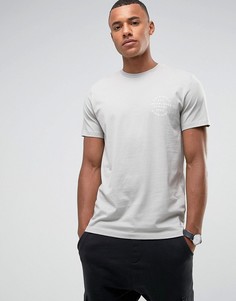 Футболка из органического хлопка с фирменным принтом Jack &amp; Jones Originals - Серый