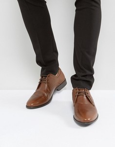 Кожаные туфли дерби светло-коричневого цвета ASOS - Рыжий