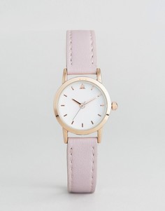 Маленькие часы со светло-розовым ремешком ASOS - Фиолетовый