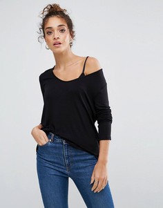 Футболка с длинными рукавами ASOS - Черный