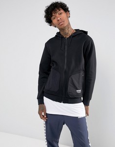 Худи черного цвета на молнии adidas Originals NMD BS2507 - Черный
