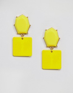 Серьги с желтыми камнями ASOS - Желтый
