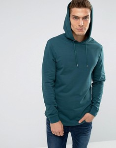 Худи обтягивающего кроя ASOS - Зеленый