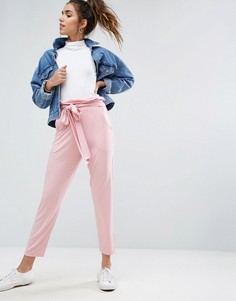 Брюки с поясом ASOS - Розовый