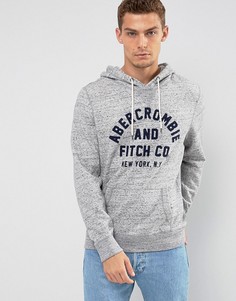 Серый меланжевый худи с логотипом Abercrombie &amp; Fitch - Серый