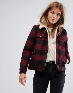 Куртка в клетку с воротником и подкладкой из искусственного меха Levis - Красный Levis®