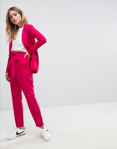 Широкие брюки с поясом Boohoo Premium - Розовый