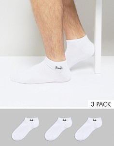 Комплект из 3 пар невидимых спортивных носков Pringle - Белый