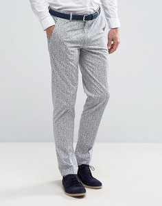 Брюки скинни с цветочным принтом ASOS - Белый