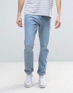 Синие выбеленные прямые джинсы Weekday Common - Синий