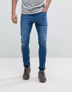 Синие джинсы с напылением ASOS - Синий