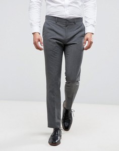Серые строгие фактурные брюки скинни Burton Menswear - Серый