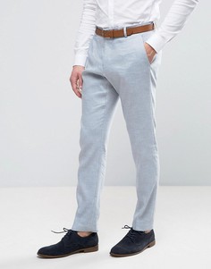 Узкие льняные брюки Selected Homme - Синий