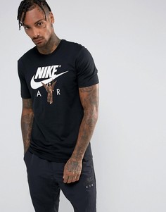 Черная футболка с принтом Nike Air 856366-010 - Черный