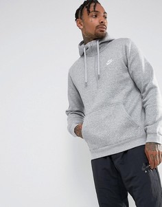 Серый худи на молнии с логотипом Nike Club 812519-063 - Серый