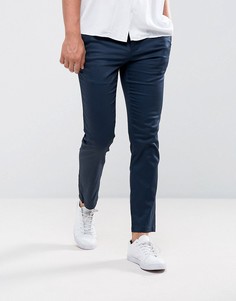 Облегающие брюки с 5 карманами Burton Menswear - Темно-синий