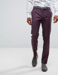 Сиреневые брюки скинни из 100% шерсти ASOS - Фиолетовый