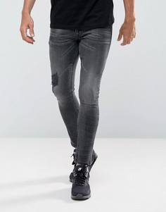 Супероблегающие черные джинсы ASOS - Черный
