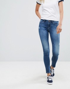 Состаренные зауженные джинсы Esprit - Синий