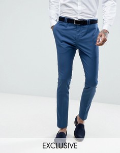 Супероблегающие синие брюки Noak - Синий