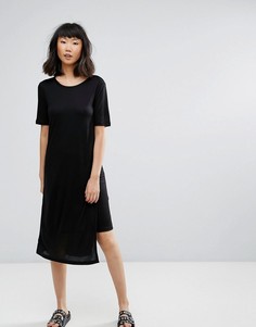 Асимметричное платье-футболка Moss Copenhagen - Черный