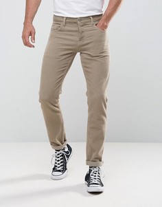 Песочные вельветовые брюки слим ASOS - Светло-серый