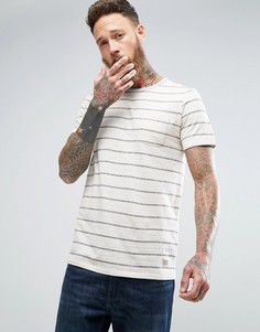 Футболка в выбеленную полоску Jack &amp; Jones Vintage - Бежевый