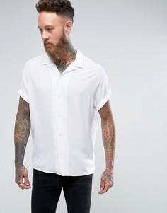 Оверсайз-рубашка из вискозы с рукавами летучая мышь ASOS - Белый