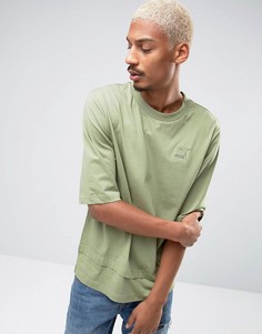 Зеленая oversize-футболка с двухслойной кромкой Puma эксклюзивно для ASOS - Зеленый